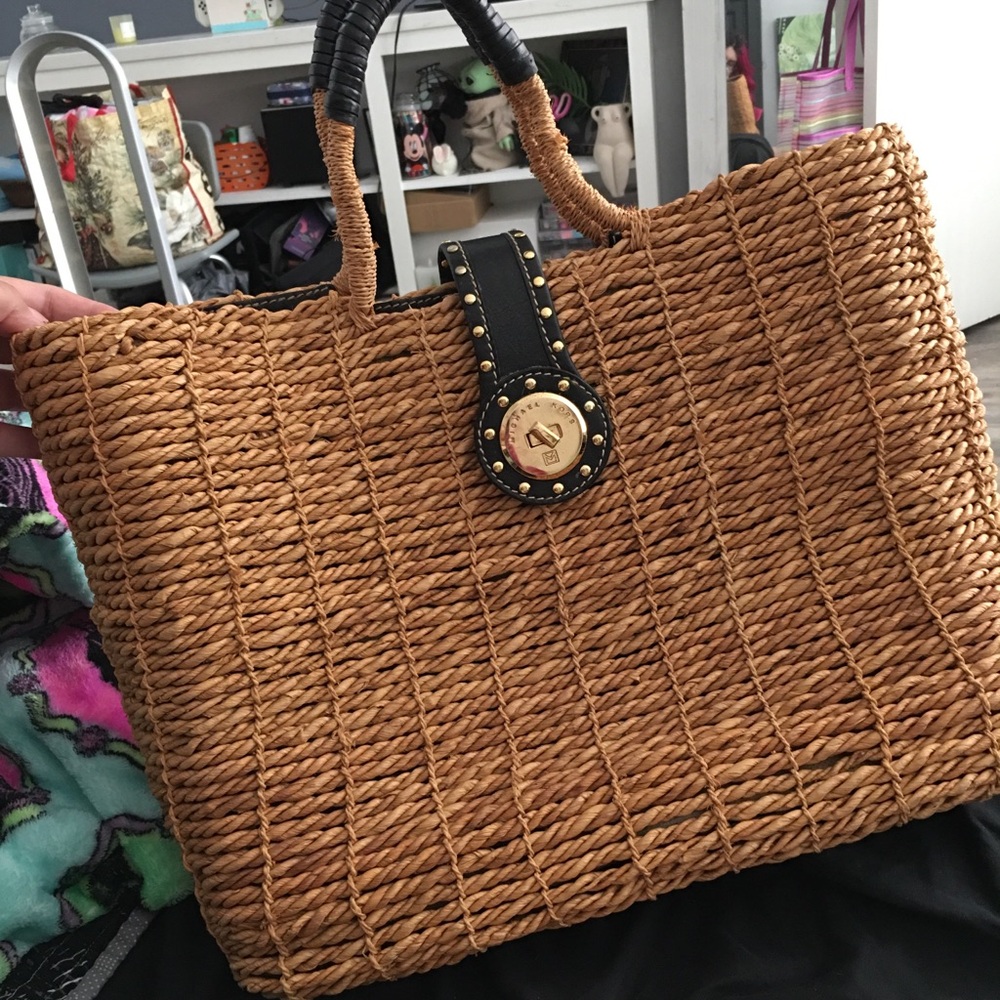 The Michael Kors Santorini Large Raffia Tote